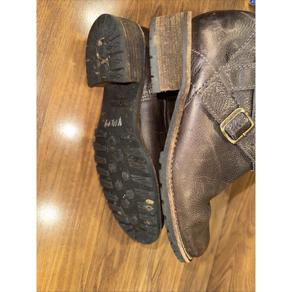Vintage LL BEAN Calf hi Brown leather BOOTS womens 7.5 Made in Brazil-Zipper - Picture 7 of 16